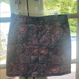 Floral Patterned Skirt - Pink and Black